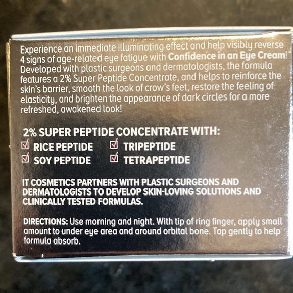 IT Cosmetics Confidence in an Eye Cream. NEW / UNUSED. - Picture 3 of 3